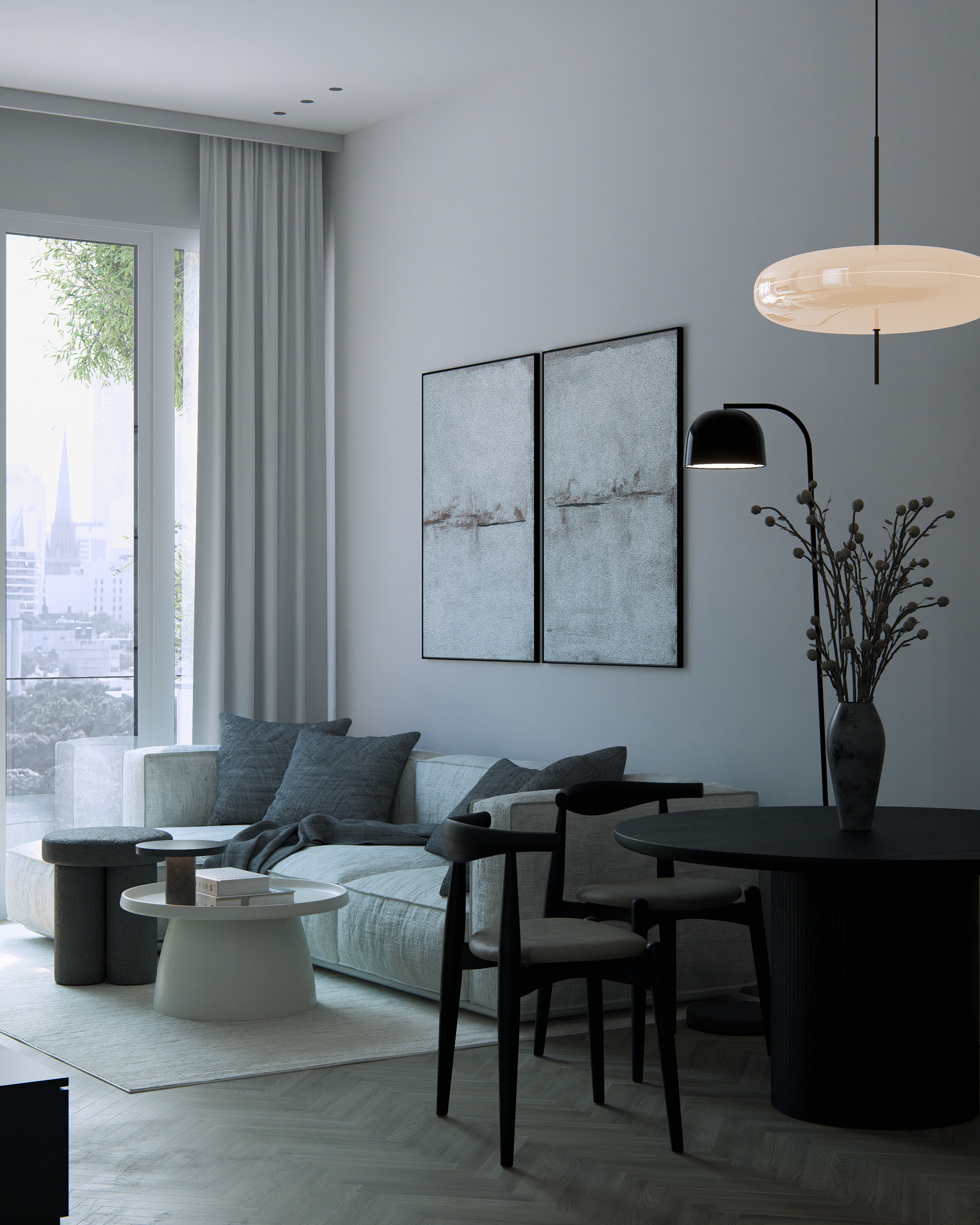 Wohnzimmer, gerendert in Lumion 2023 © Advmilano