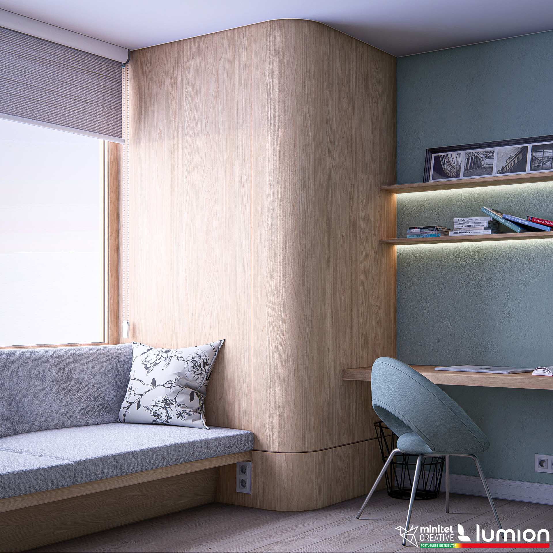 Innenraum Ecke, gerendert in Lumion 2023 © Carlos Vieira